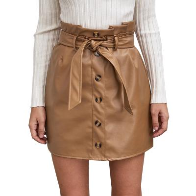 China Plus Size Fashion Women Tartan Custom Button Front Mini Skirt Straight Skirt for sale