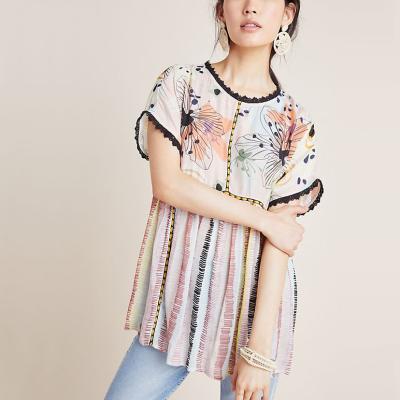 China Sustainable Ladies Fashion Clothes Tops Off-The-Shoulder Women's Clothes Women's Clothes Tops for sale