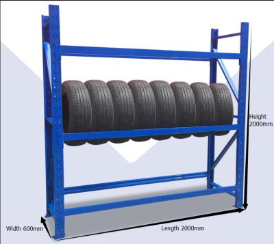 China Auto Corrosion Protection Retail Store Tire Rack Shelf, Warehouse Storage Truck Tire Shelf Rack for sale