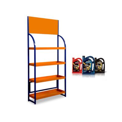 China Easy to assembly engine oil display rack for 4s store, car engine oil rack, liquor bottle display rack for sale