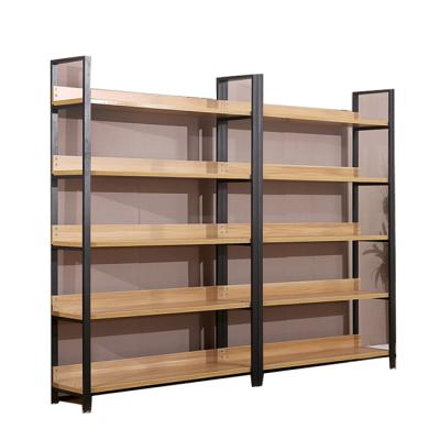 China Corrosion Protection Customized Cheap Color Book Shelf Steel Cabinet Design Wood Book Rack For Library for sale