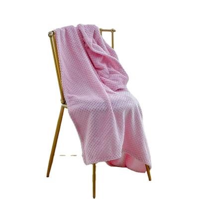 China Hot Sale Jacquard Solid Color Throw Flannel Fleece Blanket Customized Anti-pilling Blanket Wholesale Hot Free Sample Manufacturer for sale