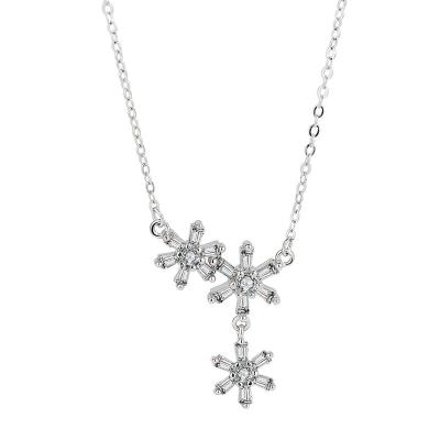 China S925 Sterling Silver Women Necklace Fashion Design CLASSIC Small Sunflower Flower Korean Chain Necklace Temperament Necklace for sale