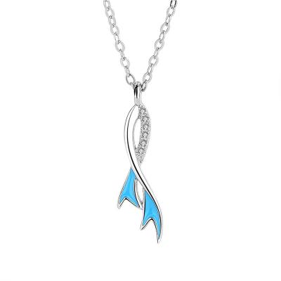 China S925 Sterling Silver Fishtail Necklace Women Minority Commemora Necklace CLASSIC Korean Fashion Chain Necklace Temperament Design for sale