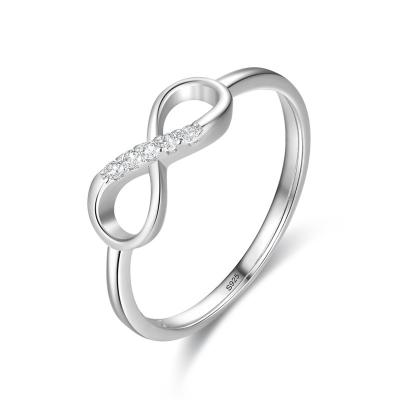 China Love S925 CLASSIC silver infinity ring European and American fashion female micro border set popular ring INS closed network for sale