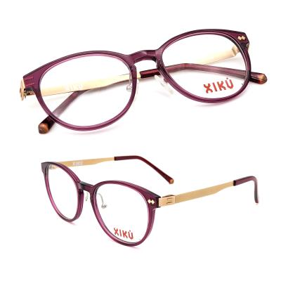 China Blue Blocking Acetate Glass Frames TR90 Glass Stainless Steel Frames Optical Frame for sale