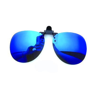 China Clip On Sunglasses Clip On Sunglasses Glass Blue Lenses Clip On Sunglasses Over Prescription Glasses for sale