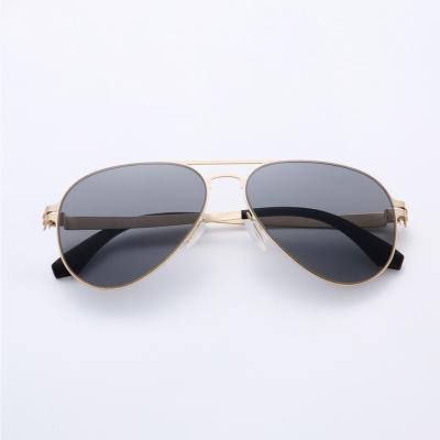 China Famous Designer Brands Men's High Quality Metal Sunglasses RTS Fashion Sun Glasses Stainless Steel Sunglasses for sale