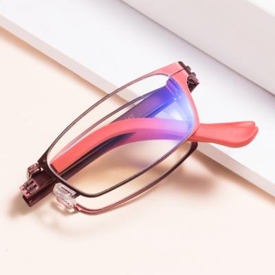 China STAINLESS STAINLESS Blue Lightweight High Quality Anti Folding Glass Optical Frame Optical Frame for sale