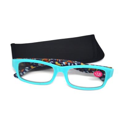 China Slim Cheap Reading Glasses With Glass Case Wholesale Black Reader Frame for sale