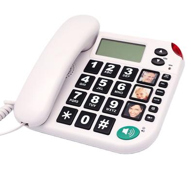 China ABS Plastic+PCB CB600 Attached Button Cellphones Desk Phone Home Phone Great For Elderly With Icon Image for sale