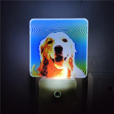 China Factory price modern wholesale popular animal dog 3d silver led night lights for sale