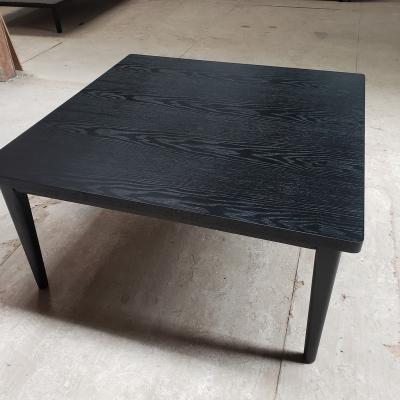 China Ash Black Stained Luxury Wood Coffee Table for sale