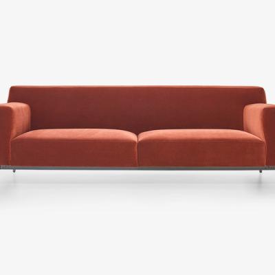 China Beautiful Sofa Stainless Steel Legs comfortable sofa red living room for sale