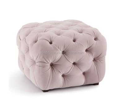 China 2023 modern hot selling factory furniture poufs fluffy stools for bedroom for sale