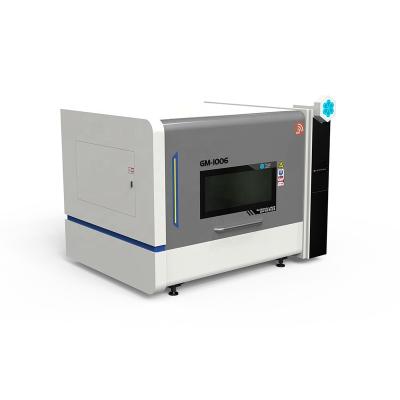 China Full-enclosed tempered glass protector mini high precision fiber laser cutting machine for metal steel plate fiber laser 1000w automatic for sale