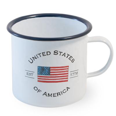 China Wholesale Diswash Sublimation Safe Vintage Customized Logo Enamel Mug Mug Viable for sale