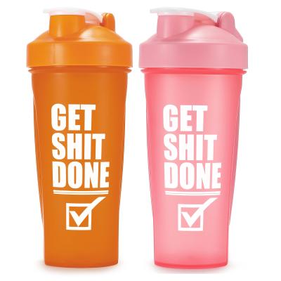 China 2021 viable ready to ship 600ml fitness bpa free plastic protein gym logo custom gym shaker bottle for protein for sale