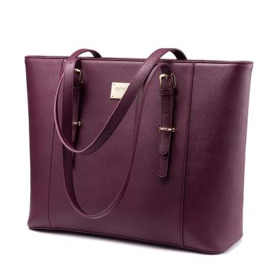 China Lady Fashion Tote Handbag Large Computer Bags For Women Laptop Purse Leather Bag for sale