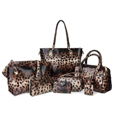 China Fashion China Suppliers Women Bag Set Snake Pattern 7 Pieces Handbag Set Women Purses Bag Packing for sale