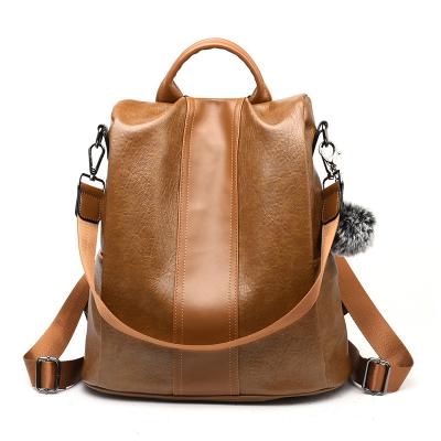 China Custom Working Lady Ladies PU Leather Backpack for sale