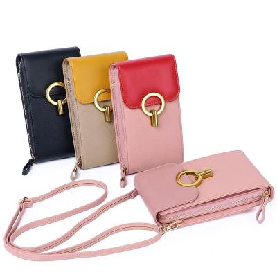 China Lady Crossbody Bag For Women Leather Cell Phone Shoulder Purses Fashion Designer Travel Wallet for sale