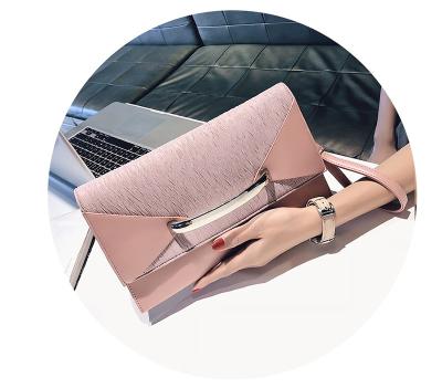 China Lady Wholesale New Fashion PU Leather Evening Clutch Bag For Women Wrist Bag for sale