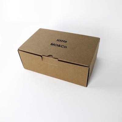 China Recycled Materials Factory Recycled Brown Kraft Paper Corrugated Packaging Boxes For Shoes T-shirt Clothing for sale