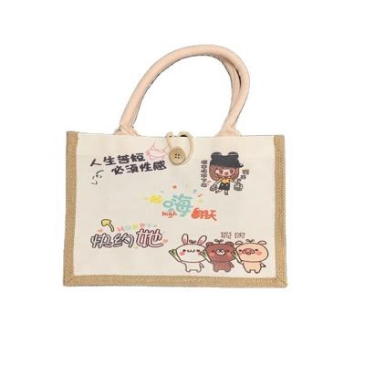 China Custom Jute Cheap Durable Tote Shopping Bag For Promotional From Logo Printed Eco Natural Grocery for sale