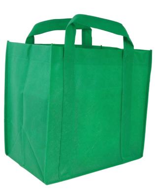 China Wholesale Plain Reusable Reusable Grocery Bag Non Woven Handled Tote Eco Friendly Woven Fabric for sale