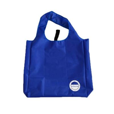 China Handled Shopping Bag Reusable Foldable Silk Screen Printing Nylon Bag for sale