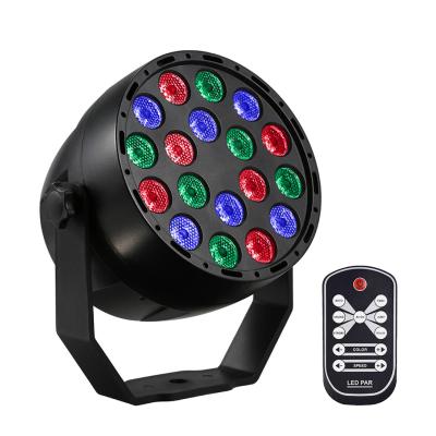 China Hotel Sound Active DJ Colo 18 Full Led Par Light With Remote Controller for sale