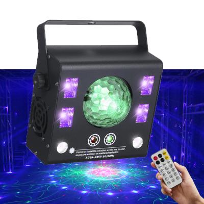 China 4 in 1 multi-effect laser lights 4 in 1 stage laser light effect (laser pattern lights, UV black lights, magic ball lights) for sale