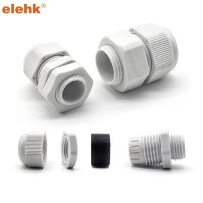 China Insulate screw nut ip68 ip69 cable glands black and white collar gland M20 M12 M16 for sale