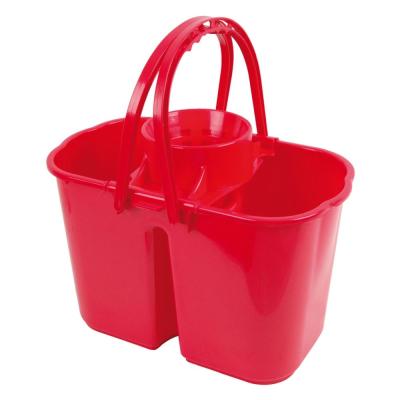 China Sustainable PP Double Hold Manual Plastic Plastic Mop Bucket Automatic Mop Bucket for sale