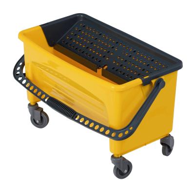 China Convenient Scraper Glass Bucket Mop Bucket Convenient Floor Cleaning Rectangular Broom Flat Bucket for sale