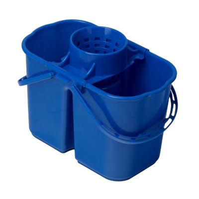 China Sustainable 16L Double Bucket Window Bored Pile Mop Bucket Cleaning Cleaning Bucket With Drip Tray for sale