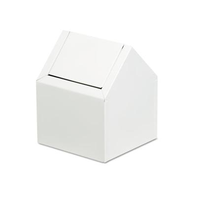 China Small Metal Touchpad Trash Cans Convenient Kitchen Trash Can White Metal for sale