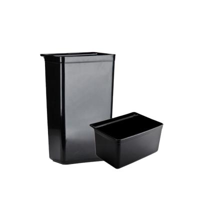 China Sustainable Durable Garbage Bin For Bucket Service Restaurant Tableware Rubbish Bin Rattan Plastic Cart Dish Collect Trash Bin Bus Box for sale