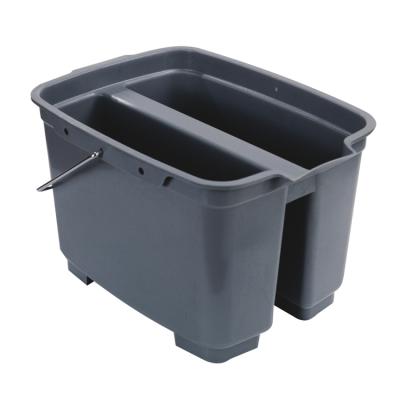 China 2 Compartment 18L Sustainable Cleaning Bucket For Hotel Double Room Cleaning Tools Plastic Separate Household Other Car Cleaning Tools for sale