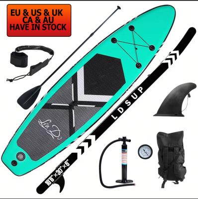 China Water Sports Products Green Rack Up Paddle Boarding Universal Paddle Board 6 Inch. thick with the blackfin for sale