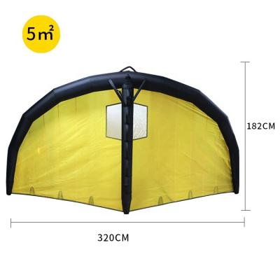 China Water Sports Products Customization 350*200 Aluminum Rear Wing Surfboard Kite Yellow Aluminum Kite Windsurf for sale