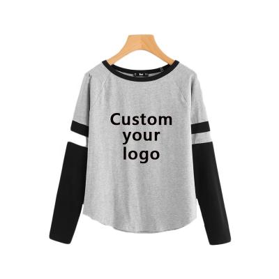 China Breathable Cheap Custom Womens T-shirt Women's T-shirt Classic Glitter Two Tone T-shirt for sale