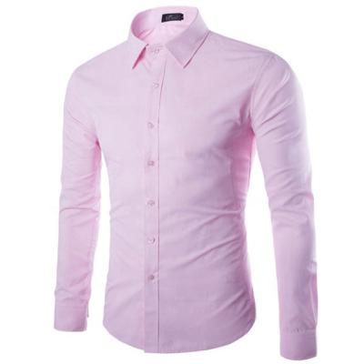 China Latest Design Loose Purple Cotton Flannel Shirt Breathable Pink Custom Fabric Shirt For Men 2020 for sale