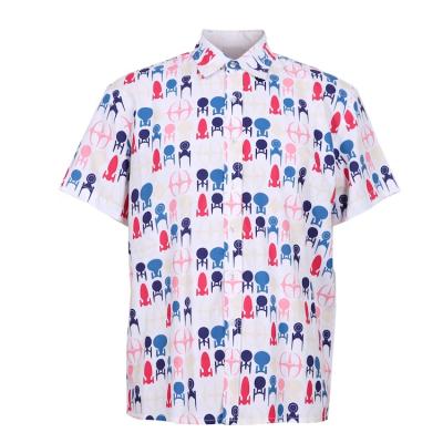 China Anti-pilling OEM Service Shorts Sleeve Spring And Basic Autumn Custom Printed Graphic Casual Shirts For Men for sale