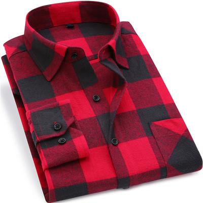 China OEM Breathable Flannel Shirt Wholesale Long Sleeve Men's Casual Flannel Shirt for sale