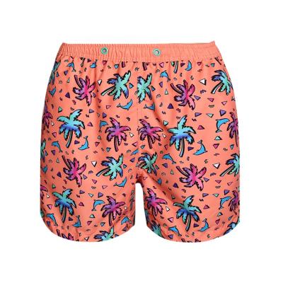 China Fashion Design Breathable OEM Quick Dry Orange Custom Men Swim Trunk Beach Abbreviation Men for sale