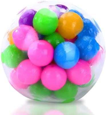 China Soft Toy Fidget Sensory Toy DNA Colored Beads Trigger Ball for sale