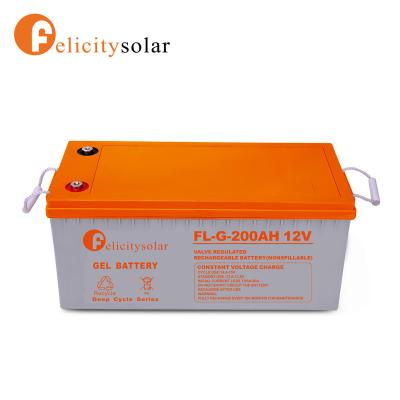 China Solar Systems High Efficient Solar Bliss 12v 200 oh solar energy storage gel recharge battery for solar system for sale