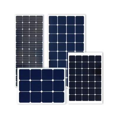 China Best Price Gray Black Dual Input Mode Waterproof With Power Plant Shaply Portable Bendable Solar Panels For Rv 182mm*182mm for sale